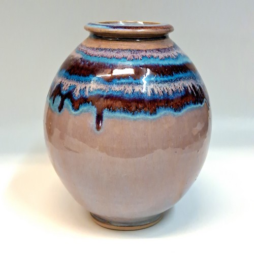 Click to view detail for #240704 Vase Violet & Blue $28